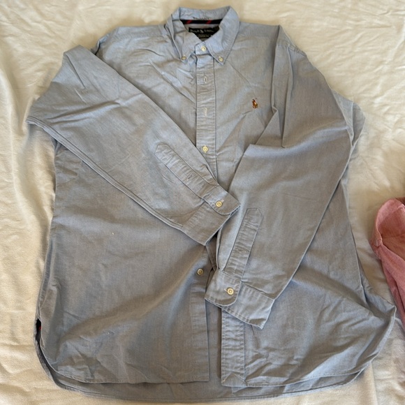 Mens Ralph Lauren button-down shirt large Name written inside collar - Picture 2 of 9
